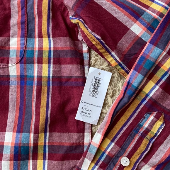 NWT Old Navy Size YS (6/7) Classic Button Up Shirt - Picture 4 of 4